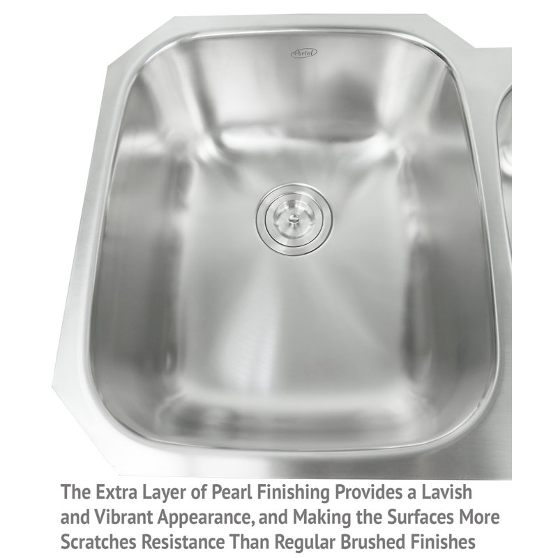 EModern Decor CozyBlock 13'' W Single Bowl Stainless Steel Undermount Kitchen Sink