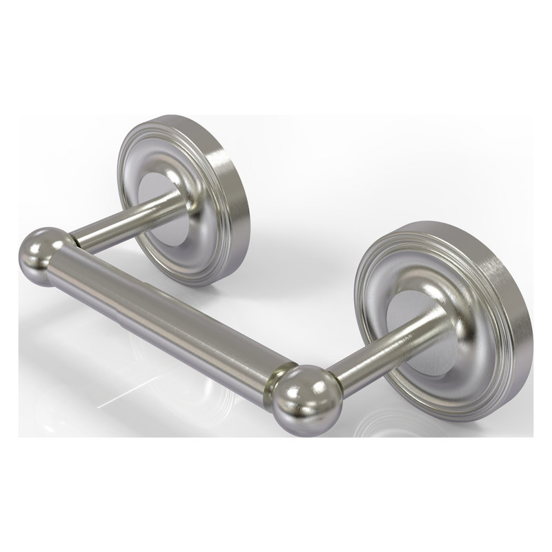 Porte-papier 2 poteaux fixé au mur Gober, Nickel satiné