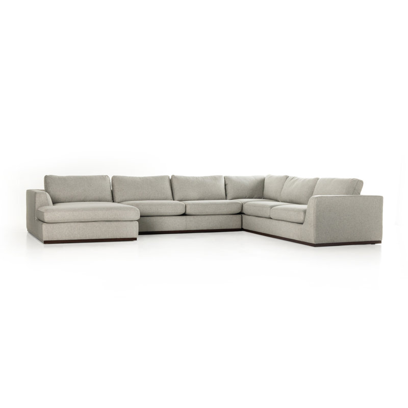 Colt Sectional, Right Hand Facing, Aldred Silver Polyester Blend