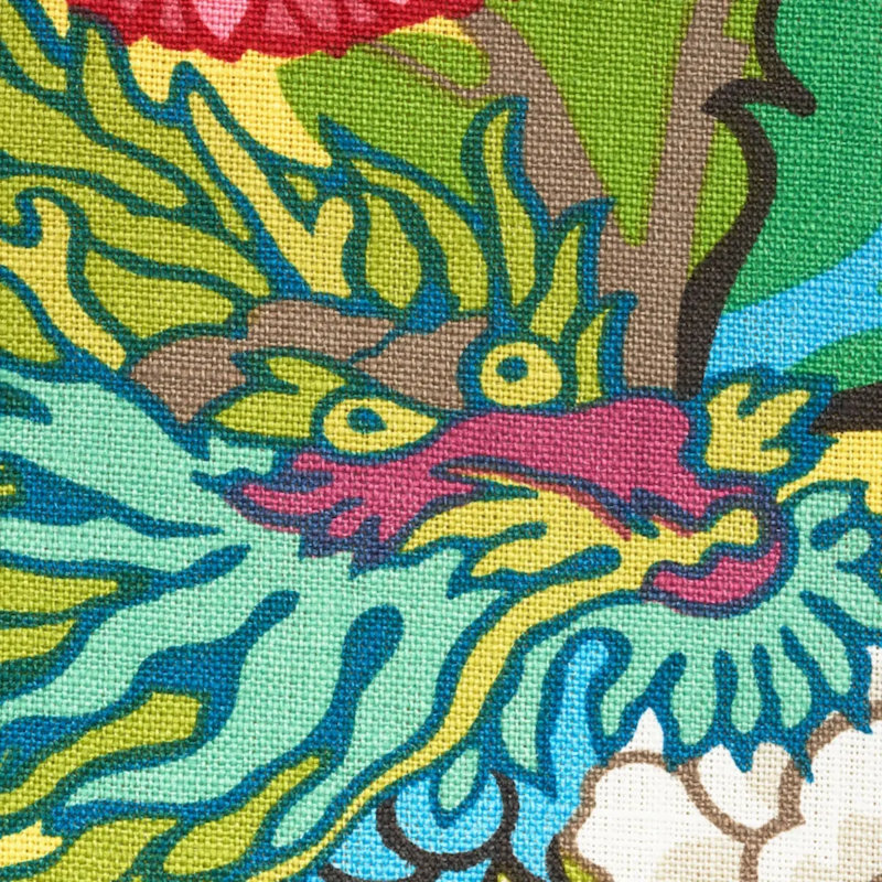 Chiang Mai Dragon Fabric, Yellow