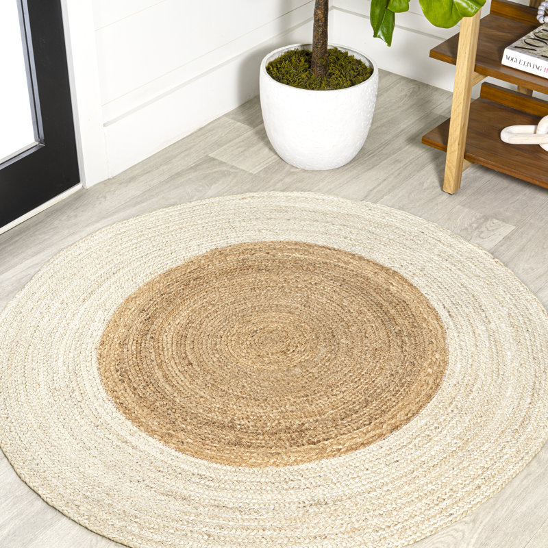 Tapis crème / naturel Adwin, Rond 5 pi 1 po