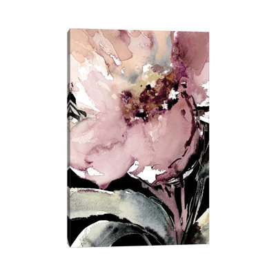 «Happy Bloom on Black II» par Lanie Loreth - peinture sur toile tendue