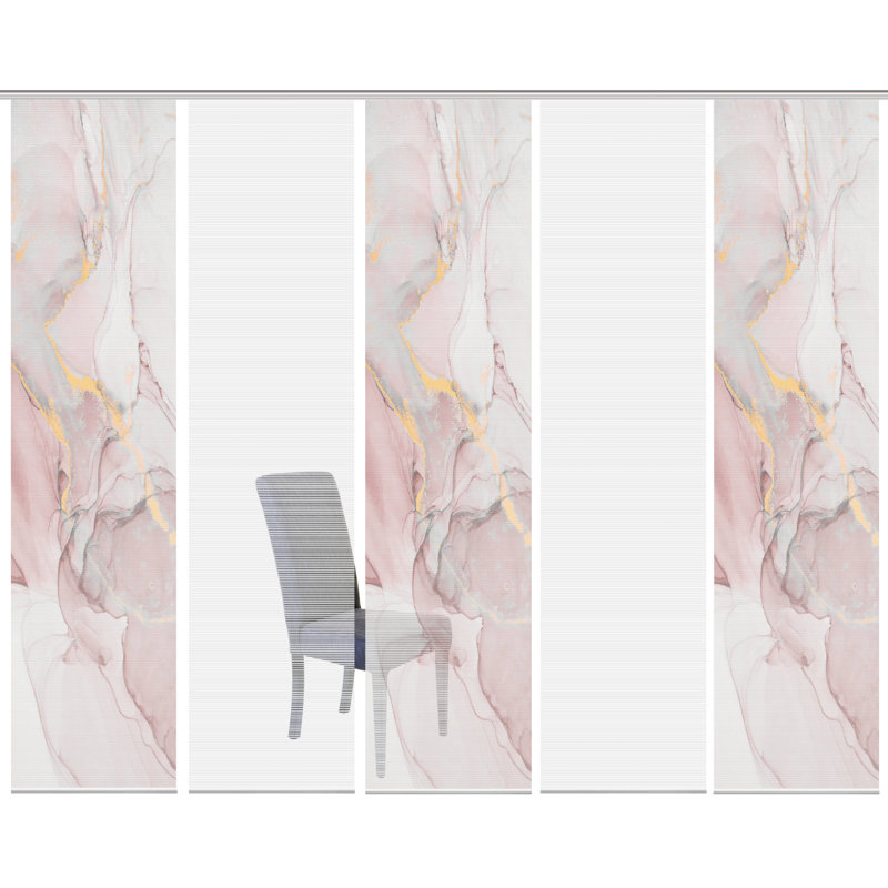 Pelkey Semi Sheer Curtain Panel Pair, Pink
