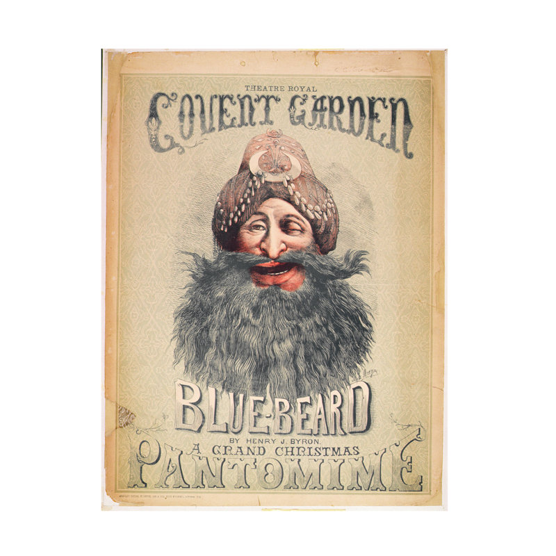 «Matthew Matt Somerville Morgan Blue Beard Christmas Pantomime», art sur toile 1860, H 32 po x l 24 po