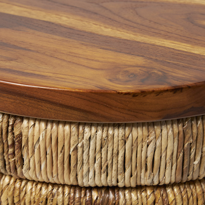 Table basse avec plateau en bois de teck fait à la main avec plateau en bois de teck Swissvale