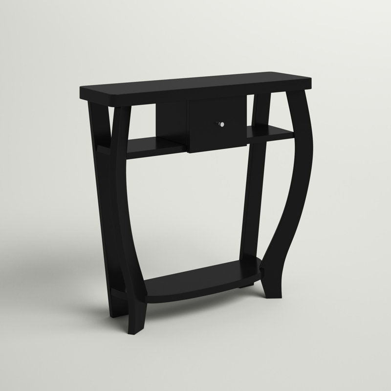 Hubbert 36'' Console Table, Black, 33.75" H x 36" W x 11.5" D