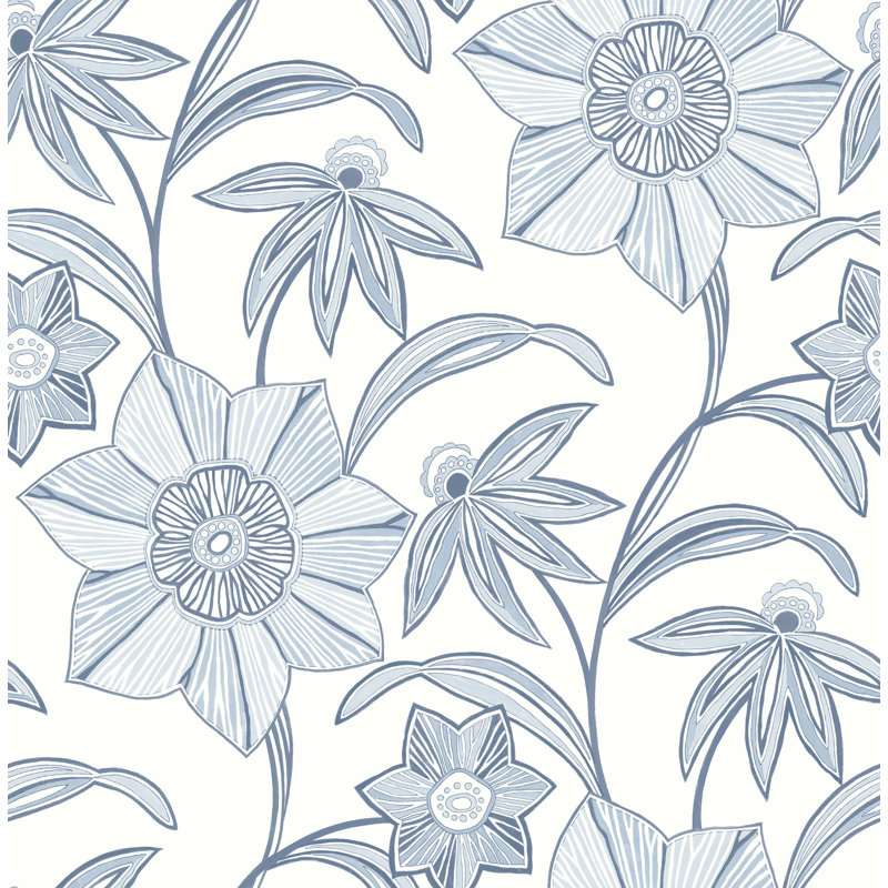 Exhale Light Gray Woven Faux Grasscloth Wallpaper, Blue