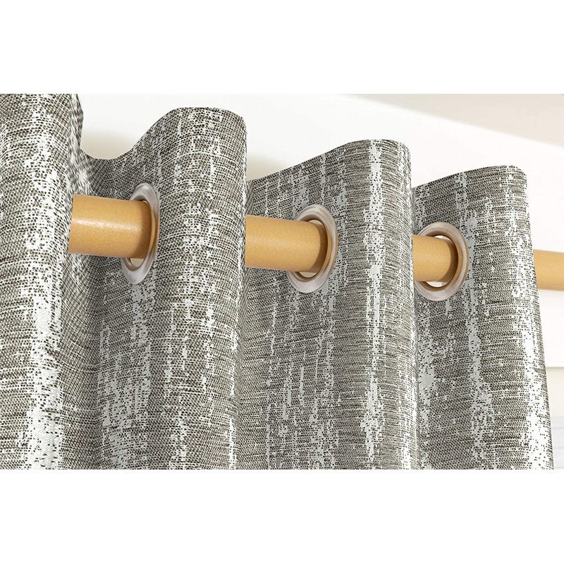 Ariton Blackout Curtain Pair, 167 W x 182 D cm, Charcoal Grey