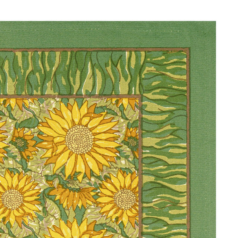 Sunflower 100% Cotton Square Napkins, Green