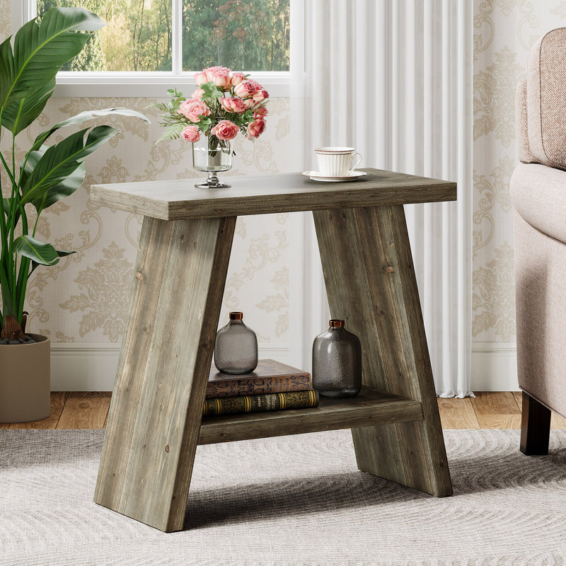 Table de bout en bois Soild, Brun rustique