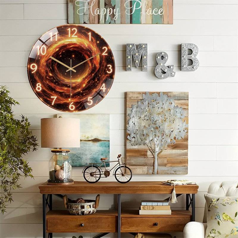 Horloge murale avec horloge murale 12 po