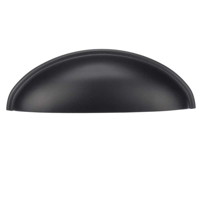 Poignée coquille 3 po Ravino, Noir mat, 1