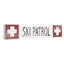 « ski patrol crosss », art textuel sur bois