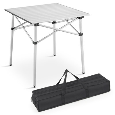 Folding Camping Table, Aluminum Roll Up Camp Table With Carrying Bag, For Outdoor Cooking Picnic