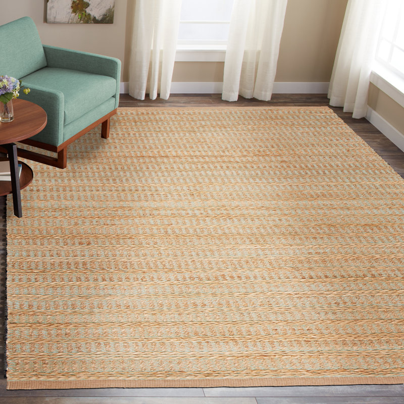 Tapis brun tissé à la main Moretz, Rectangle 5 pi x 7 pi 9 po