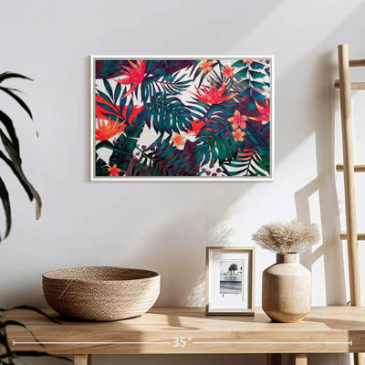 Palmiers et fleurs tropicales