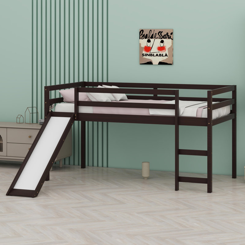 Loft Bed With Slide, Espresso