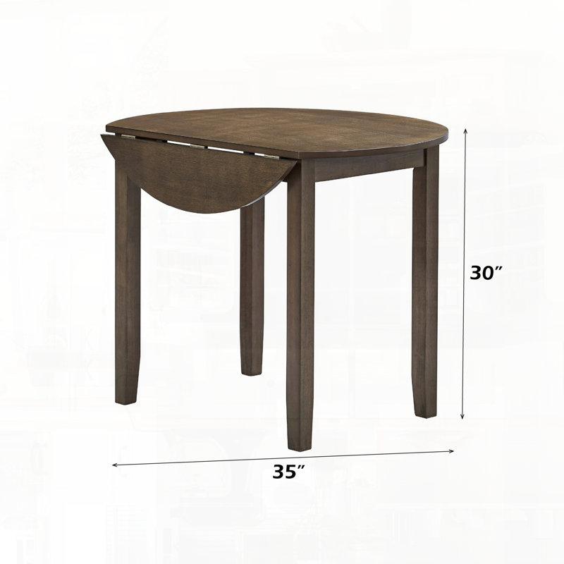 Ensemble repas compact trois pièces avec table à abattants et chaises rembourrées