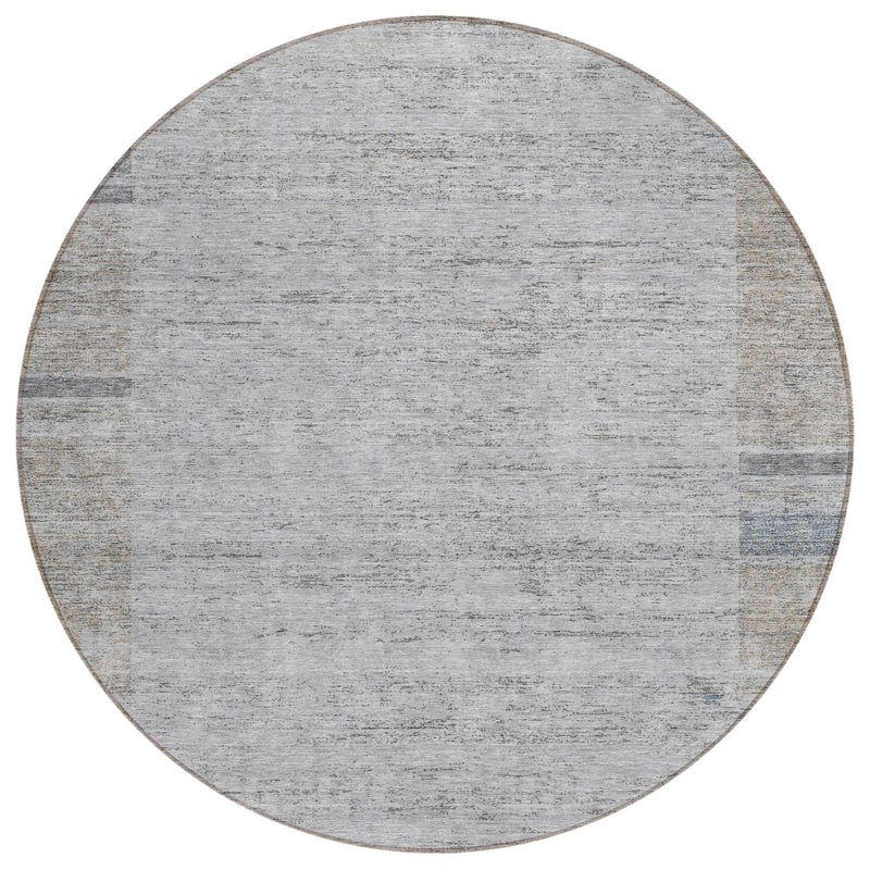 Tapis rond beige 8 po