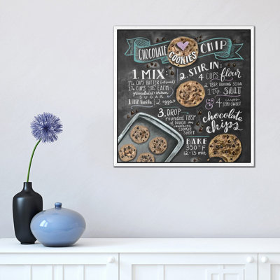 Chocolate Chip Cookies Recipe - Print on Canvas