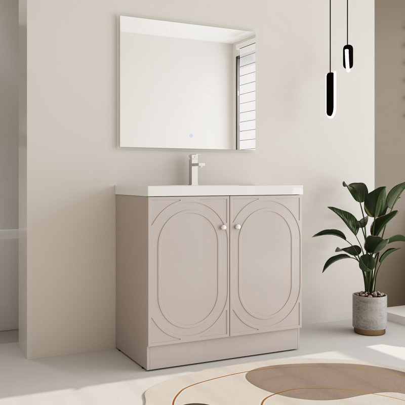 Miterdale 36'' Single Bathroom Vanity Set, Khaki,  36''