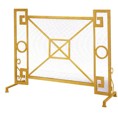 Greek Key Fireplace Screen