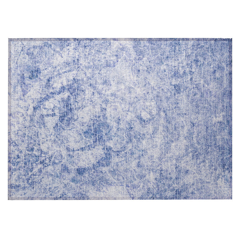 Tapis extérieur lavable antidérapant bleu 2 pi x 3 pi
