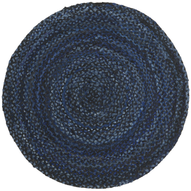 Proffitt Hand Woven Cotton Rug, Round 3'