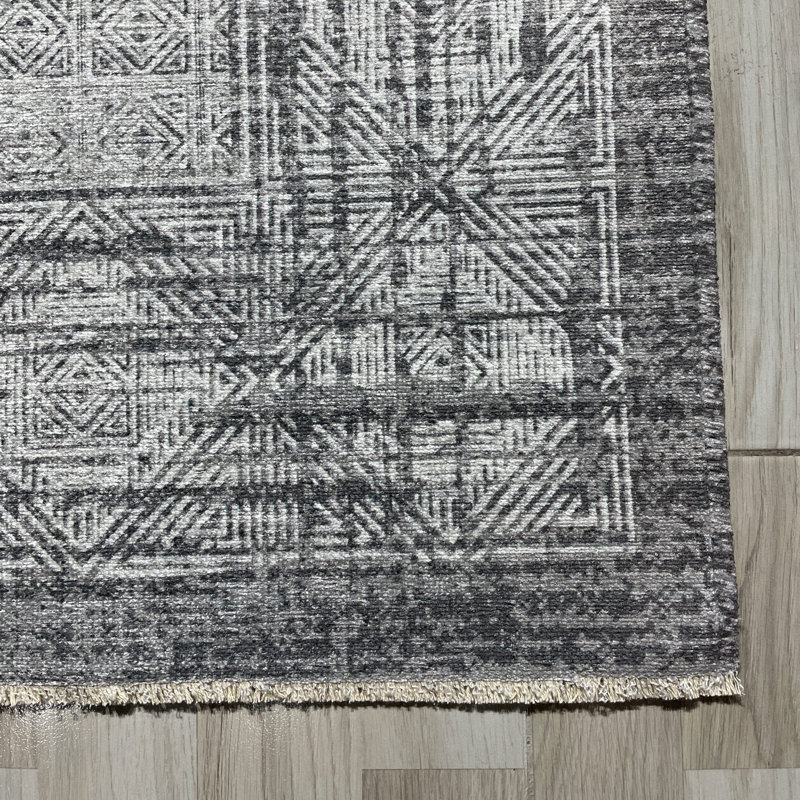 Tapis rectangulaire Nayaab avec envers antidérapant, Tapis de couloir 3 pi 4 po x 11 pi 6 po