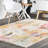 Vita Colorful Abstract Power Loom Performance Yellow/Cream/Pink Rug-309312520