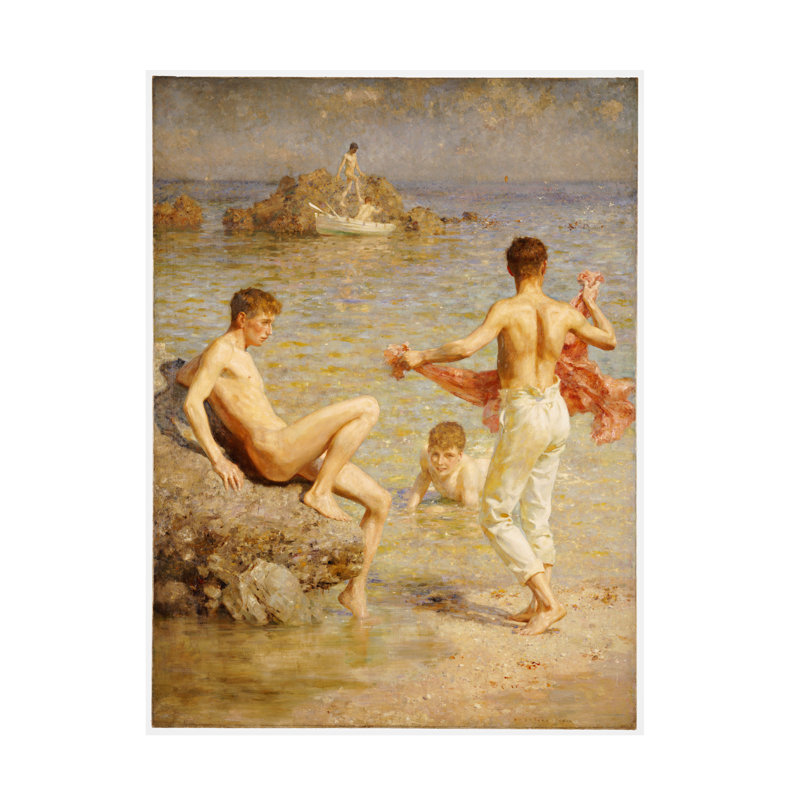 «Henry Scott Tuke Gleaming Waters», art sur toile de 1910, H 19 po x l 14 po