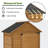 3 ft. 8 in. W x 2 ft. 5 in. D Outdoor Storage Shed with 3 Shelves and Lock