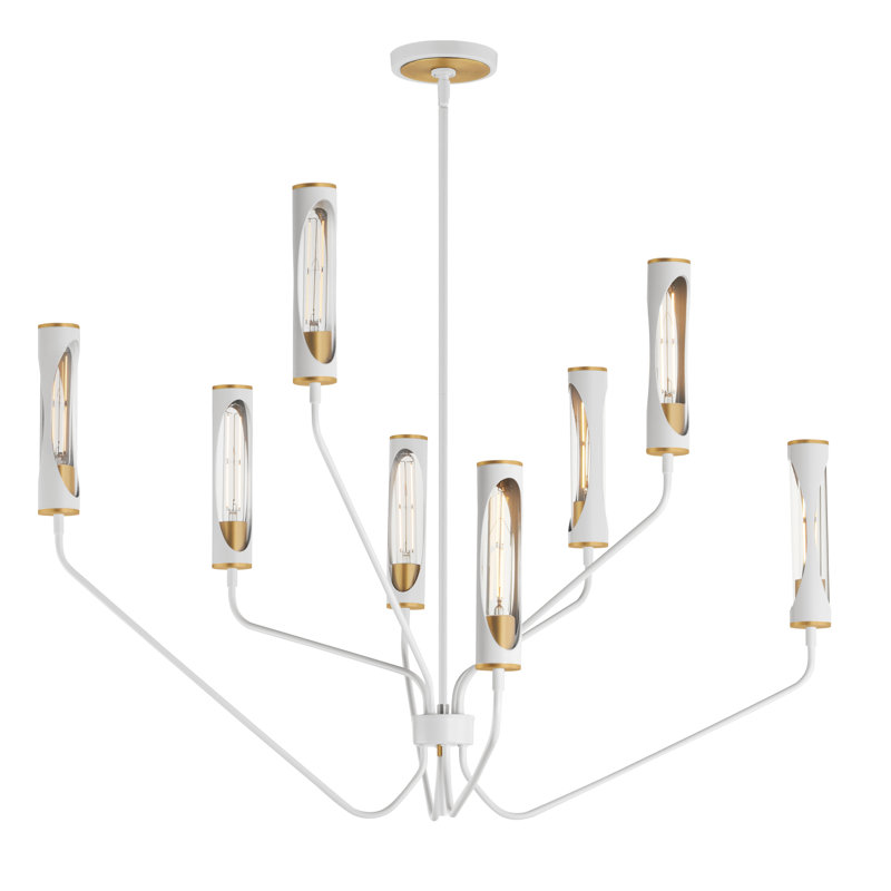 Regent-Multi-Tier Chandelier, Light French Gray/Natural Aged Brass