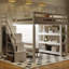 Lit mezzanine double avec tablettes et amp; Rangement - Aucun sommier requis, robuste et robuste Durable!-585222586
