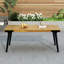 Table de patio moderne en matériaux mixtes