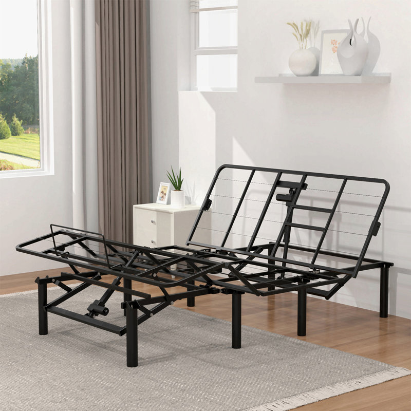 Base de lit réglable avec tête et pied inclinables, moteur silencieux pour grand lit, gravité zéro, deux ports USB A + C, télécommande avec ZG et clés de mémoire