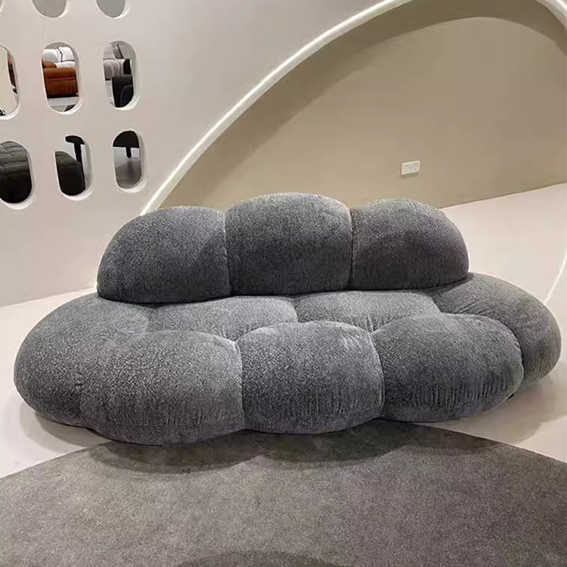 Canapé sans accoudoirs Stylish Living Cloud, Gris clair, H 28,74 po x l 94,48 po x P 37,4 po