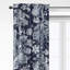Alexandria Indigo Cotton Rod Pocket Drapery Panel Set of 2-2001117304