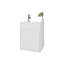Meuble-lavabo flottant blanc avec lavabo et 1 porte-919903284