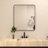 Cosy 30 in. W x 36 in. H Rectangular Modern Framed Wall Bathroom Vanity Mirror in Matte Black-179857958-179179712