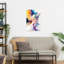 Vibrant Color Explosion Abstract Bold Colorful Violet Wall Art Print 1 Piece Wrapped Canvas Wall Art-1280574547