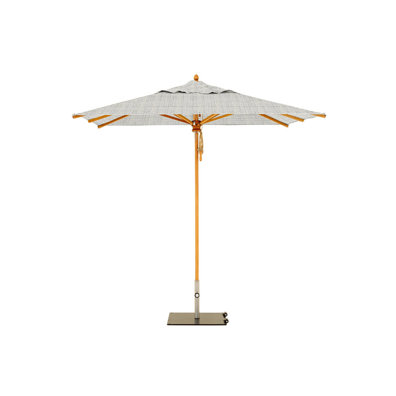 Safari 11.5' Square Umbrella, Square Metal Base with Wheels, 99.6" H x 114.17" W x 114.17" D, Tuscany