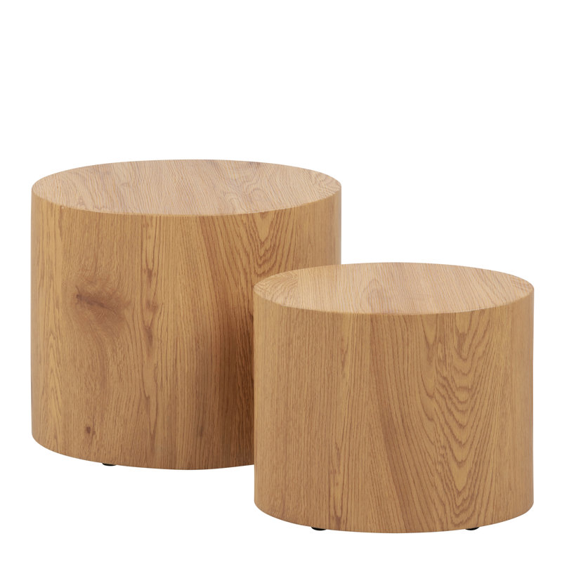 Carilee 2 - Piece Living Room Table Set, Oak