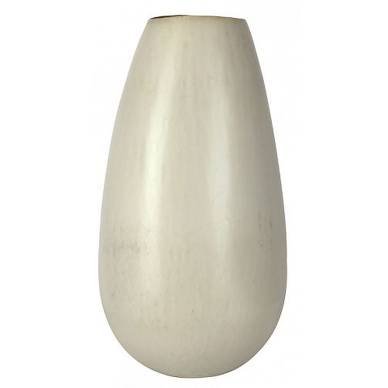 Vase noir volcanique, H 13,5 po x l 9,7 po x P 9,7 po, Noir