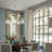 5-Light Dimmable Copper Wagon Wheel Chandelier