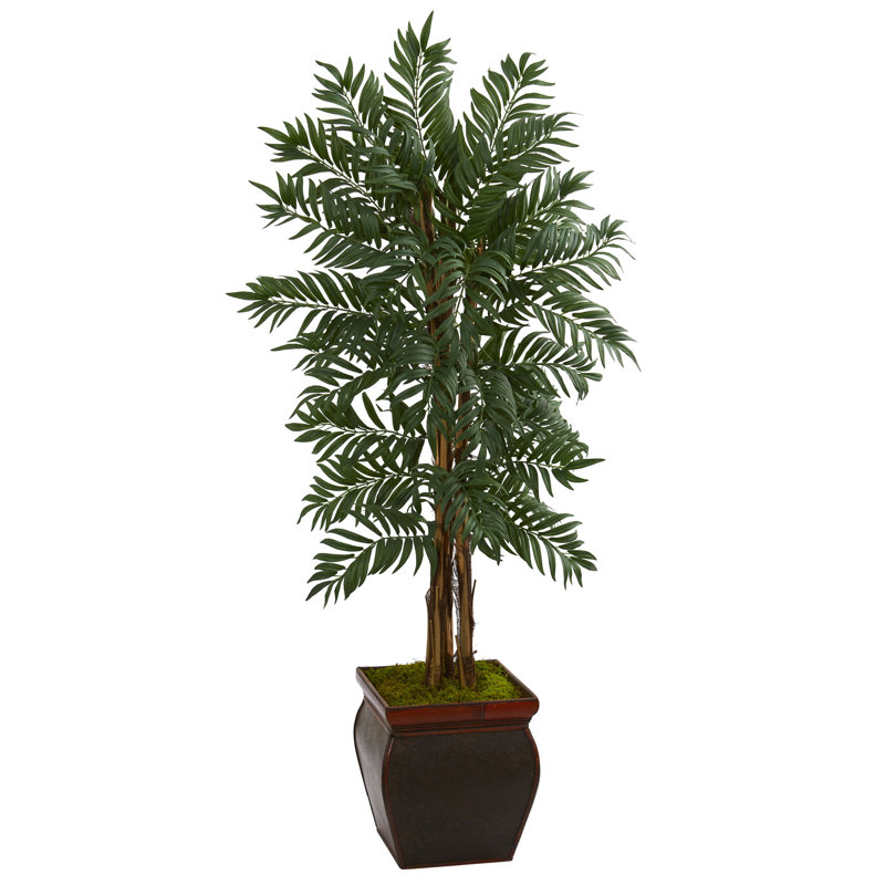 60'' Faux Palm Tree in Ceramic Planter