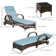 Shemsie Outdoor Metal Chaise Lounge with Table , Cushion Included