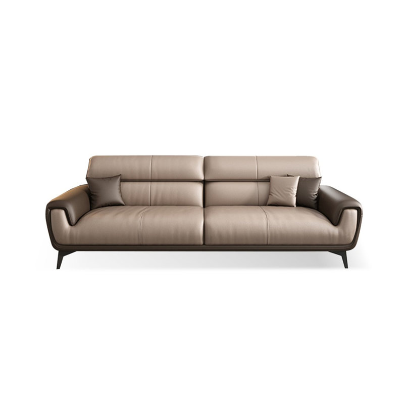 Causeuse-coussin standard en cuir véritable kaki
