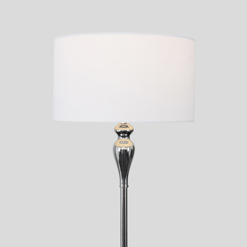 Simonsen 151cm Traditional Floor Lamp, White, No