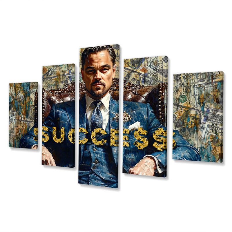 Ensemble de salon Blue Dollars Dicaprio Sucess Motivation - loup de Wall Street